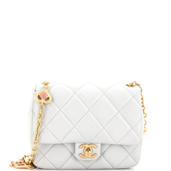 Chanel Charm Me Square Flap Bag Quilted Lambskin Mini