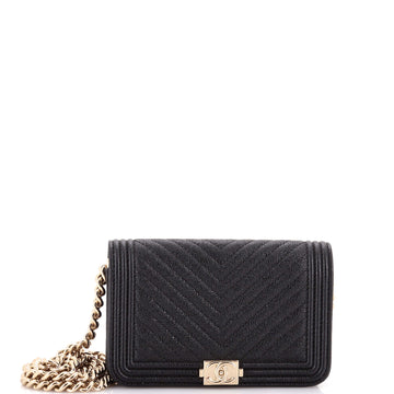 Chanel Boy Wallet on Chain Chevron Caviar Mini