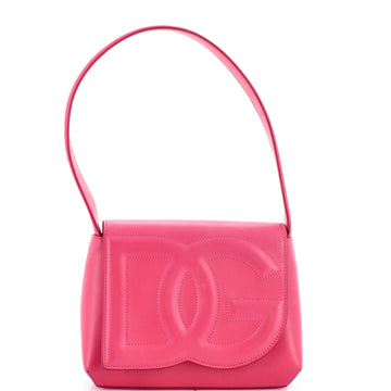 Dolce & Gabbana DG Logo Flap Hobo Bag Leather Small