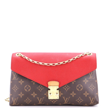 Louis Vuitton Pallas Chain Shoulder Bag Monogram Canvas and Calfskin