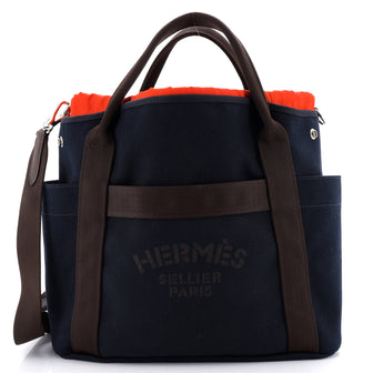 Hermes Sac De Pansage Groom Handbag Canvas