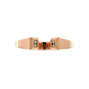 Hermes Clou de Forge Ring 18K Rose Gold with Diamonds Small