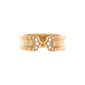 Cartier C de Cartier Ring 18K Yellow Gold with Diamonds 6.5mm