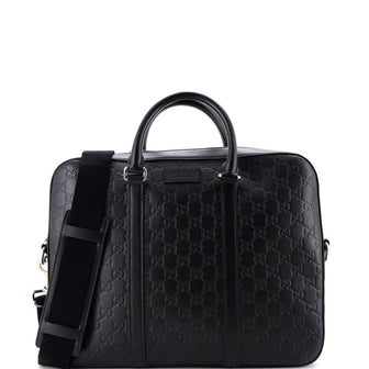 Gucci Signature Convertible Briefcase Guccissima Leather Medium
