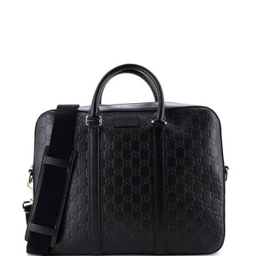 Gucci Signature Convertible Briefcase Guccissima Leather Medium