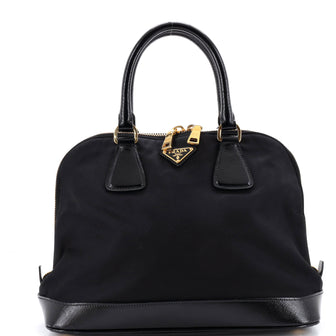 Prada Promenade Bag Tessuto and Vernice Saffiano Leather Medium
