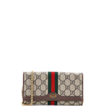 Gucci Ophidia Chain Wallet GG Coated Canvas