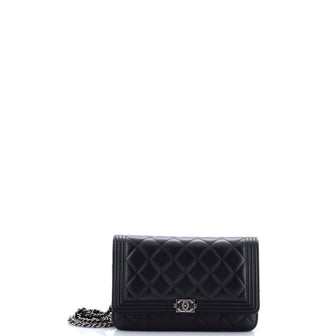 Chanel Boy Wallet on Chain Quilted Lambskin