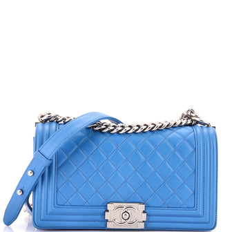 Chanel Boy Flap Bag Quilted Calfskin Old Medium