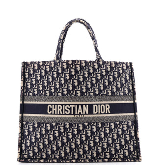Christian Dior Book Tote Oblique Canvas Large