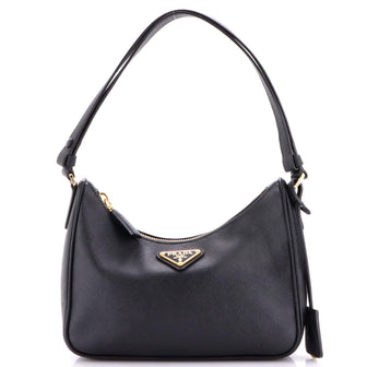 Prada Re-Edition Hobo Saffiano Leather Mini