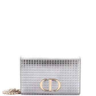 Christian Dior 30 Montaigne 2-in-1 Pouch Micro Cannage Metallic Calfskin