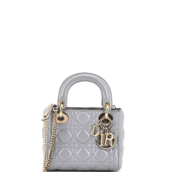 Christian Dior Lady Dior Chain Bag Cannage Quilt Lambskin Mini