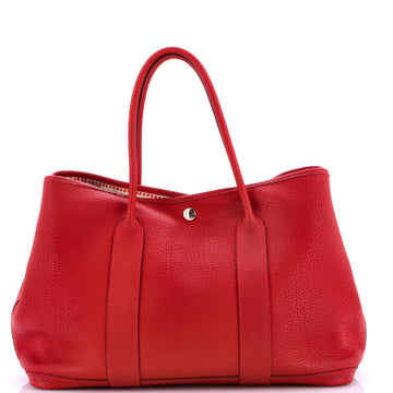 Hermes Garden Party Tote Leather with Printed Interior 36