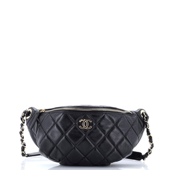 Chanel Resin Elegant Chain Belt Bag Quilted Lambskin