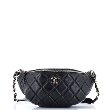 Chanel Resin Elegant Chain Belt Bag Quilted Lambskin
