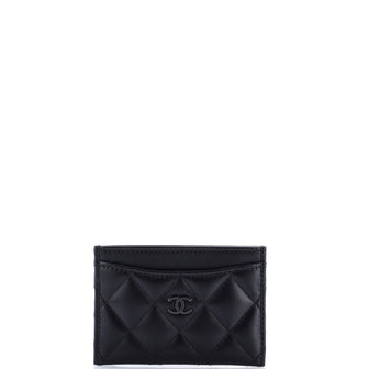Chanel So Black Classic Card Holder Quilted Lambskin