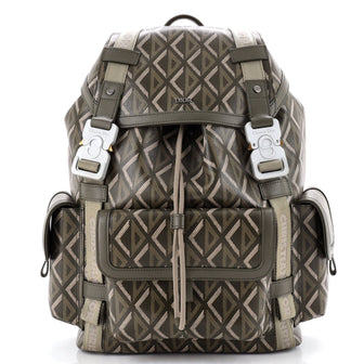Christian Dior Hit the Road Backpack CD Diamond Coated Canvas