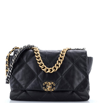 Chanel 19 Flap Bag Quilted Leather Maxi