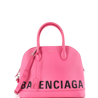 Balenciaga Logo Ville Bag Leather Medium