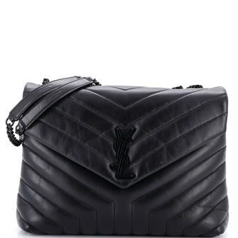 Saint Laurent Loulou Shoulder Bag Matelasse Chevron Leather Medium