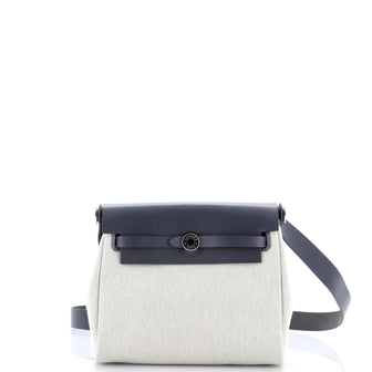 Hermes Herbag Zip Toile and Leather 20