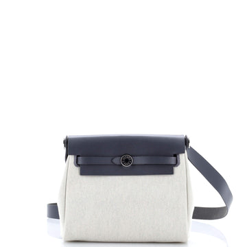 Hermes Herbag Zip Toile and Leather 20