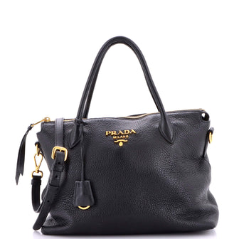Prada Dual Strap Zip Tote Vitello Daino Medium