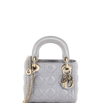 Christian Dior Lady Dior Chain Bag Cannage Quilt Lambskin Mini