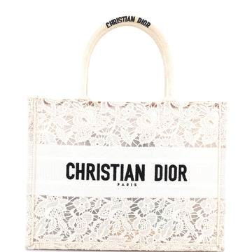 Christian Dior Book Tote Embroidered Lace Medium