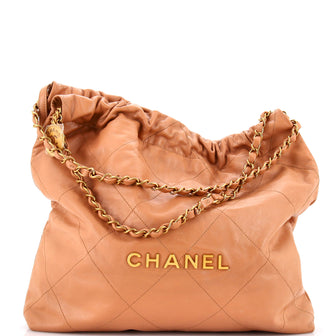 Chanel 22 Chain Hobo Quilted Calfskin Medium