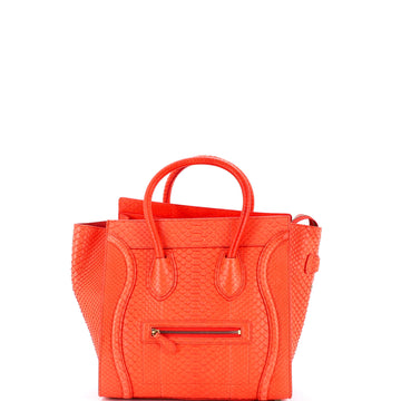 Celine Luggage Bag Python Mini