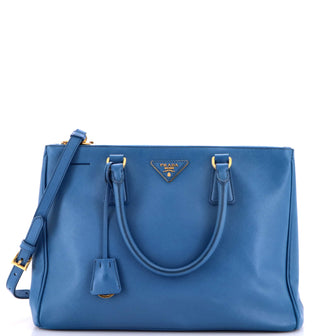 Prada Double Zip Lux Tote Saffiano Leather Medium