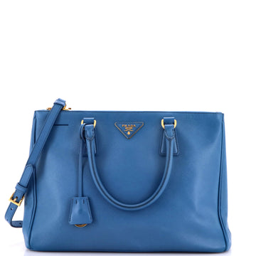 Prada Double Zip Lux Tote Saffiano Leather Medium