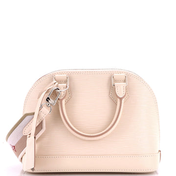 Louis Vuitton Alma Handbag Epi Leather with Logo Jacquard Strap BB