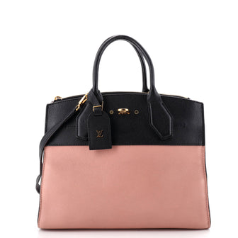 Louis Vuitton City Steamer Handbag Leather MM