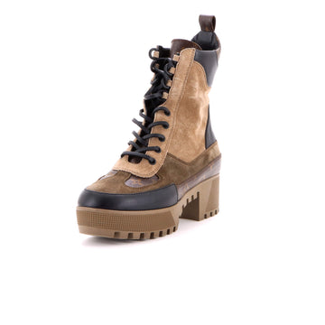 Louis Vuitton Women's Laureate Platform Desert Boots Leather with Suede