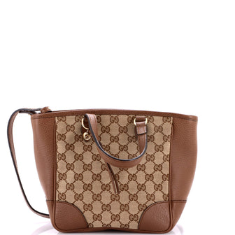 Gucci Bree Convertible Tote GG Canvas with Leather Small