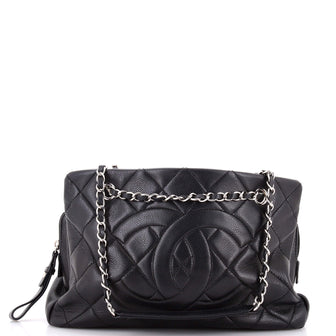 Chanel Timeless CC Shopping Tote Quilted Caviar Medium
