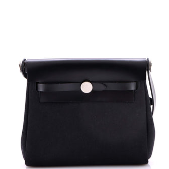 Hermes Herbag Zip Toile and Leather 20