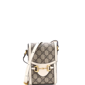 Gucci Horsebit 1955 Crossbody Bag GG Coated Canvas with Leather Mini
