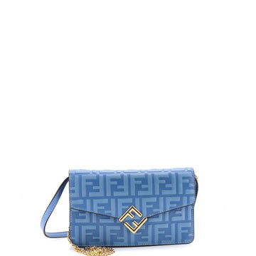 Fendi FF Diamonds Wallet on Chain FF Embossed Leather