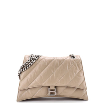 Balenciaga Crush Chain Flap Bag Quilted Crushed Calfskin Medium