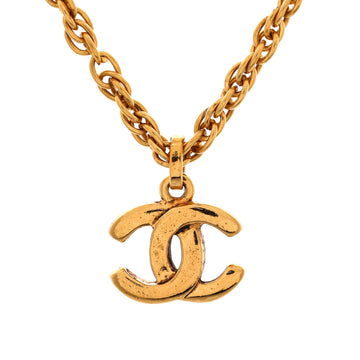 Chanel Vintage CC Pendant Necklace Metal