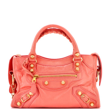 Balenciaga City Giant Studs Bag Leather Mini
