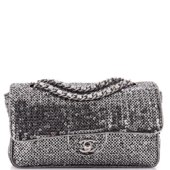 Chanel Hidden Sequins Flap Bag Sequins Medium