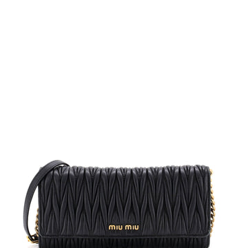 Miu Miu Flap Crossbody Bag Matelasse Leather Small