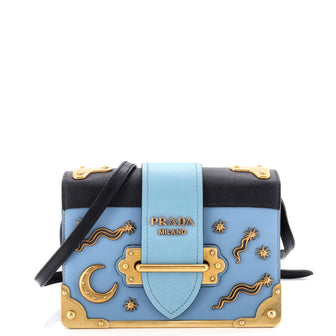 Prada Cahier Crossbody Bag Embellished Leather Small