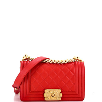Chanel Boy Flap Bag Quilted Lambskin Small