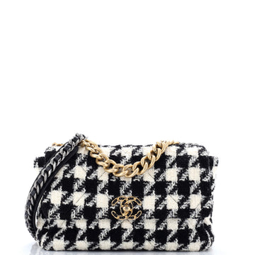 Chanel 19 Flap Bag Quilted Tweed Large